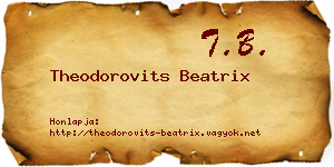 Theodorovits Beatrix névjegykártya