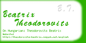 beatrix theodorovits business card